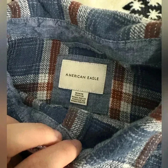 American eagle cropped flannel size medium - Picture 2 of 2